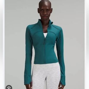 Lululemon Ribbed Nulu Cropped Define Jacket (Green Jasper)